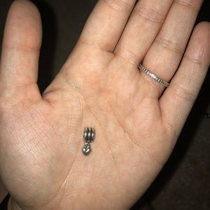 Pandora silver heart dangle charm
